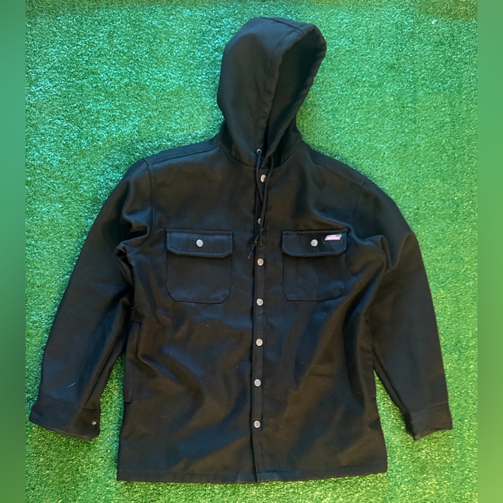 Dickies Black Hooded Shirt Jacket